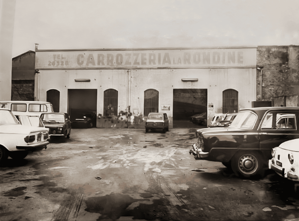 foto d'epoca officina auto e moto Autocarrozzeria La Rondine 3